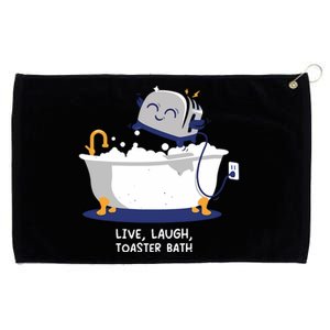 Mandatoryfunday Live Laugh Toaster Bath Grommeted Golf Towel