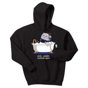 Mandatoryfunday Live Laugh Toaster Bath Kids Hoodie