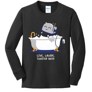 Mandatoryfunday Live Laugh Toaster Bath Kids Long Sleeve Shirt