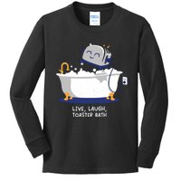 Mandatoryfunday Live Laugh Toaster Bath Kids Long Sleeve Shirt