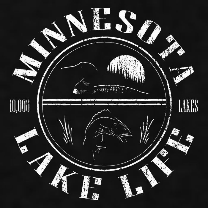 Minnesota Lake Life With Loon Walleye And Sunset Ladies PosiCharge Tri-Blend Wicking Tank