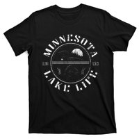 Minnesota Lake Life With Loon Walleye And Sunset T-Shirt