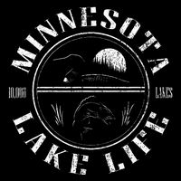 Minnesota Lake Life With Loon Walleye And Sunset Poster