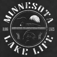 Minnesota Lake Life With Loon Walleye And Sunset Golf Towel