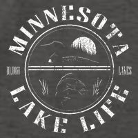 Minnesota Lake Life With Loon Walleye And Sunset Vector Backpack