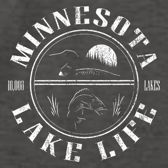 Minnesota Lake Life With Loon Walleye And Sunset Vector Backpack