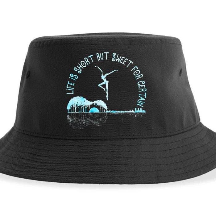 Music Lover Life Is Short But Sweet For Certain Guitar Sustainable Bucket Hat