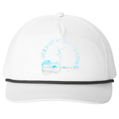 Music Lover Life Is Short But Sweet For Certain Guitar Snapback Five-Panel Rope Hat