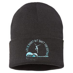 Music Lover Life Is Short But Sweet For Certain Guitar Sustainable Knit Beanie