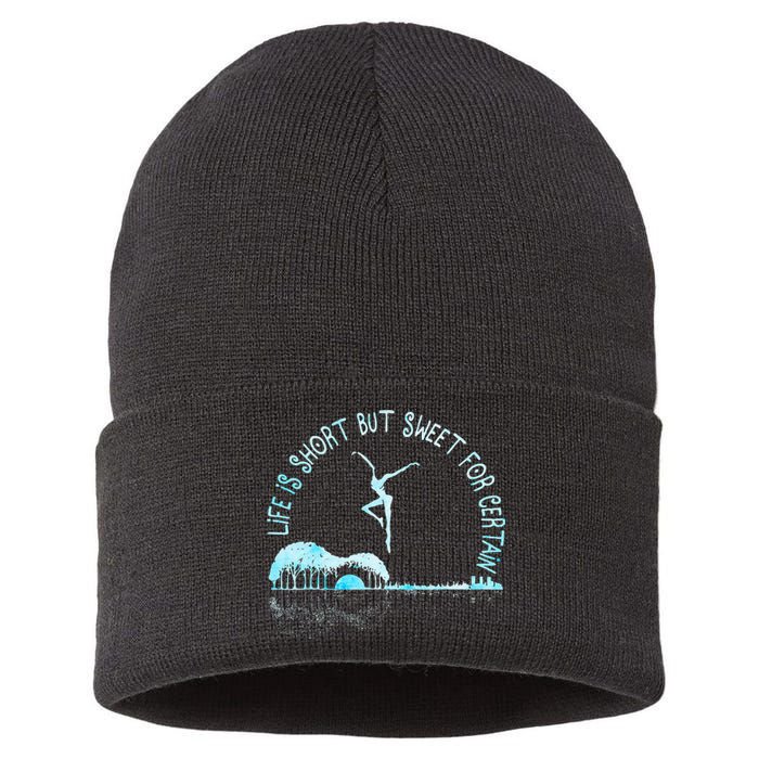 Music Lover Life Is Short But Sweet For Certain Guitar Sustainable Knit Beanie