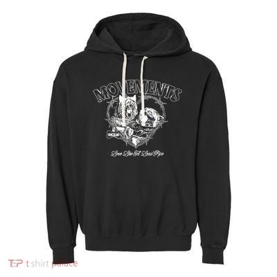 Movements Love Like A Lead Pipe Wolf Garment-Dyed Fleece Hoodie