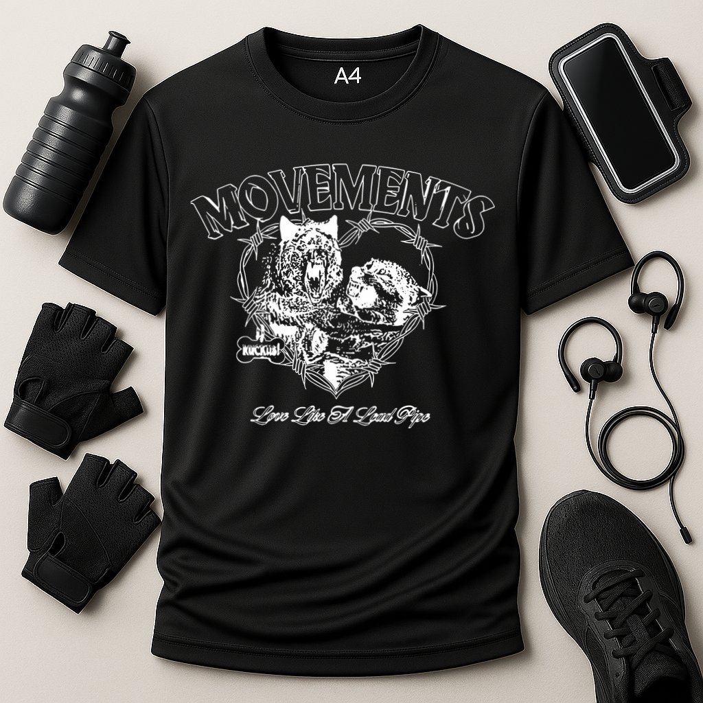 Movements Love Like A Lead Pipe Wolf Cooling Performance Crew T-Shirt