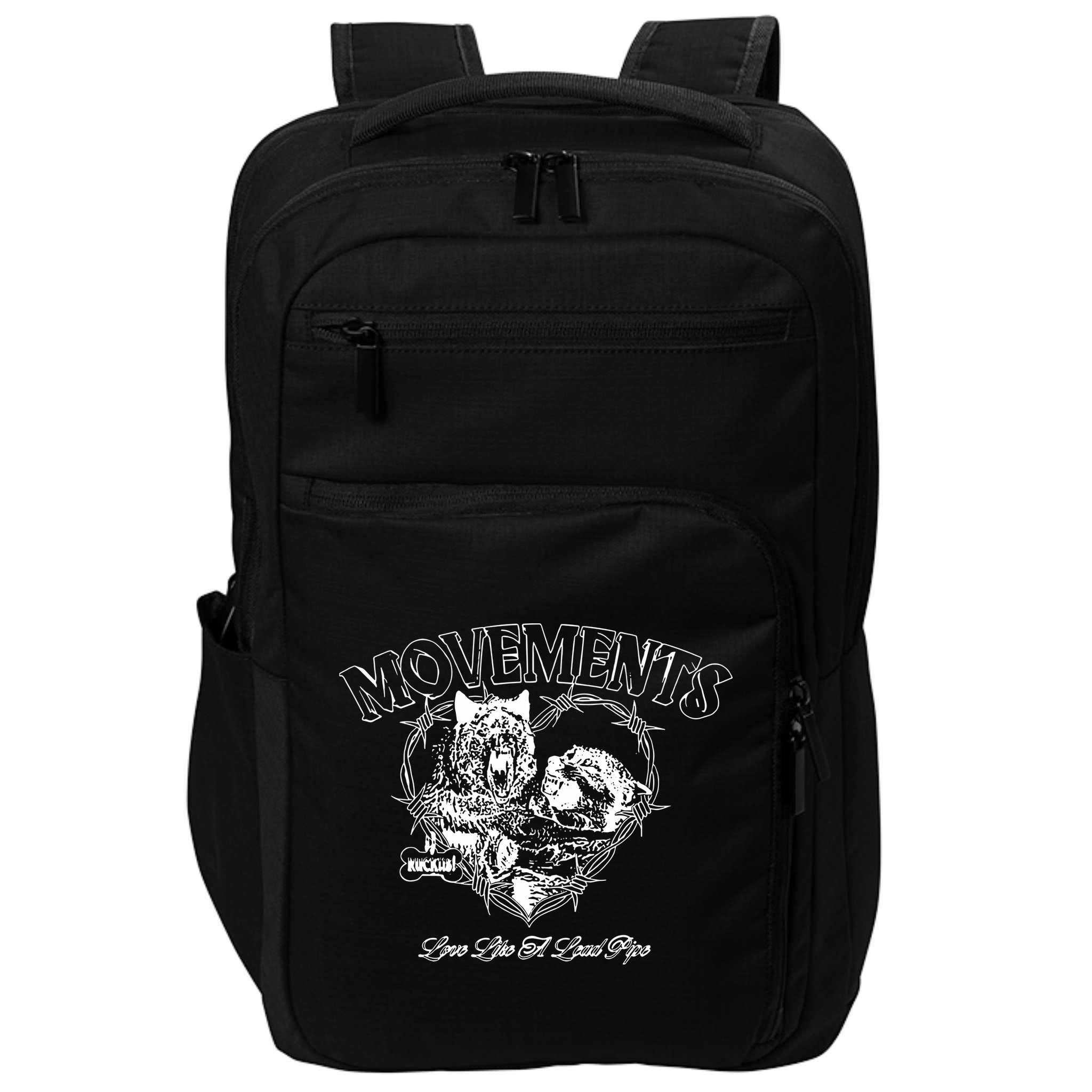 Movements Love Like A Lead Pipe Wolf Impact Tech Backpack