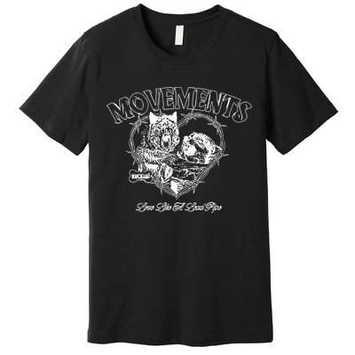 Movements Love Like A Lead Pipe Wolf Premium T-Shirt