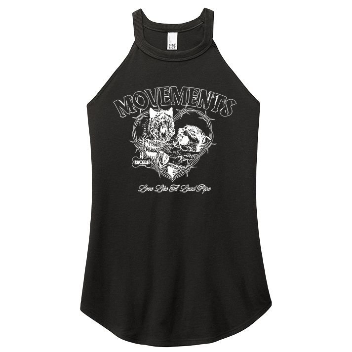 Movements Love Like A Lead Pipe Wolf Women's Perfect Tri Rocker Tank