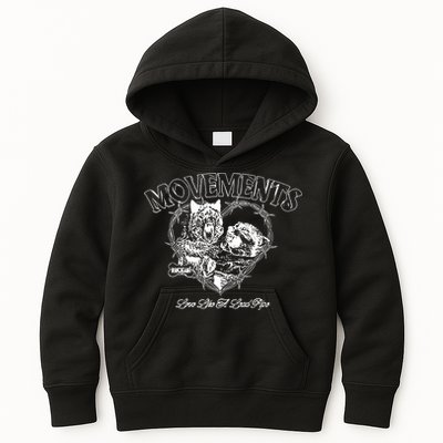 Movements Love Like A Lead Pipe Wolf Kids Hoodie