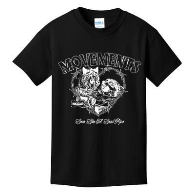 Movements Love Like A Lead Pipe Wolf Kids T-Shirt