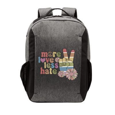 More Love Less Hate Retro Lgbt Pride Boho Flowers Support Gift Vector Backpack