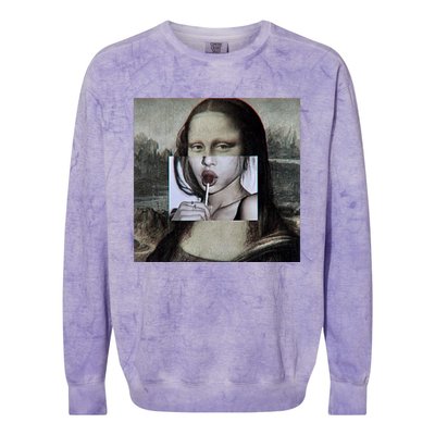 Mona Lisa Lollipop Colorblast Crewneck Sweatshirt