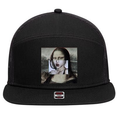 Mona Lisa Lollipop 7 Panel Mesh Trucker Snapback Hat