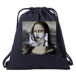 Mona Lisa Lollipop Drawstring Bag