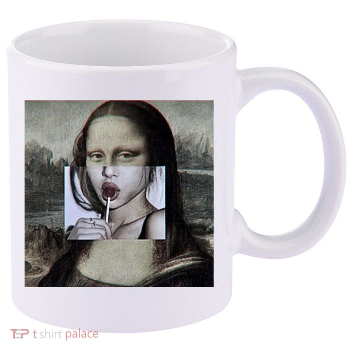 Mona Lisa Lollipop 11oz C Handle Ceramic Mug
