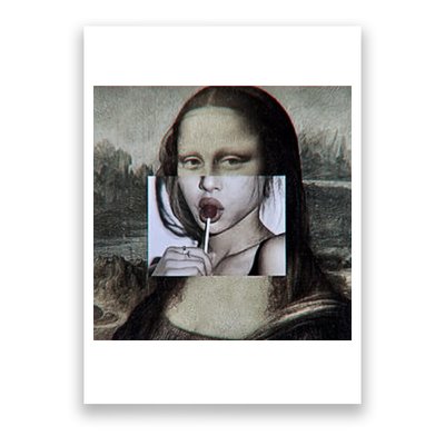 Mona Lisa Lollipop Poster