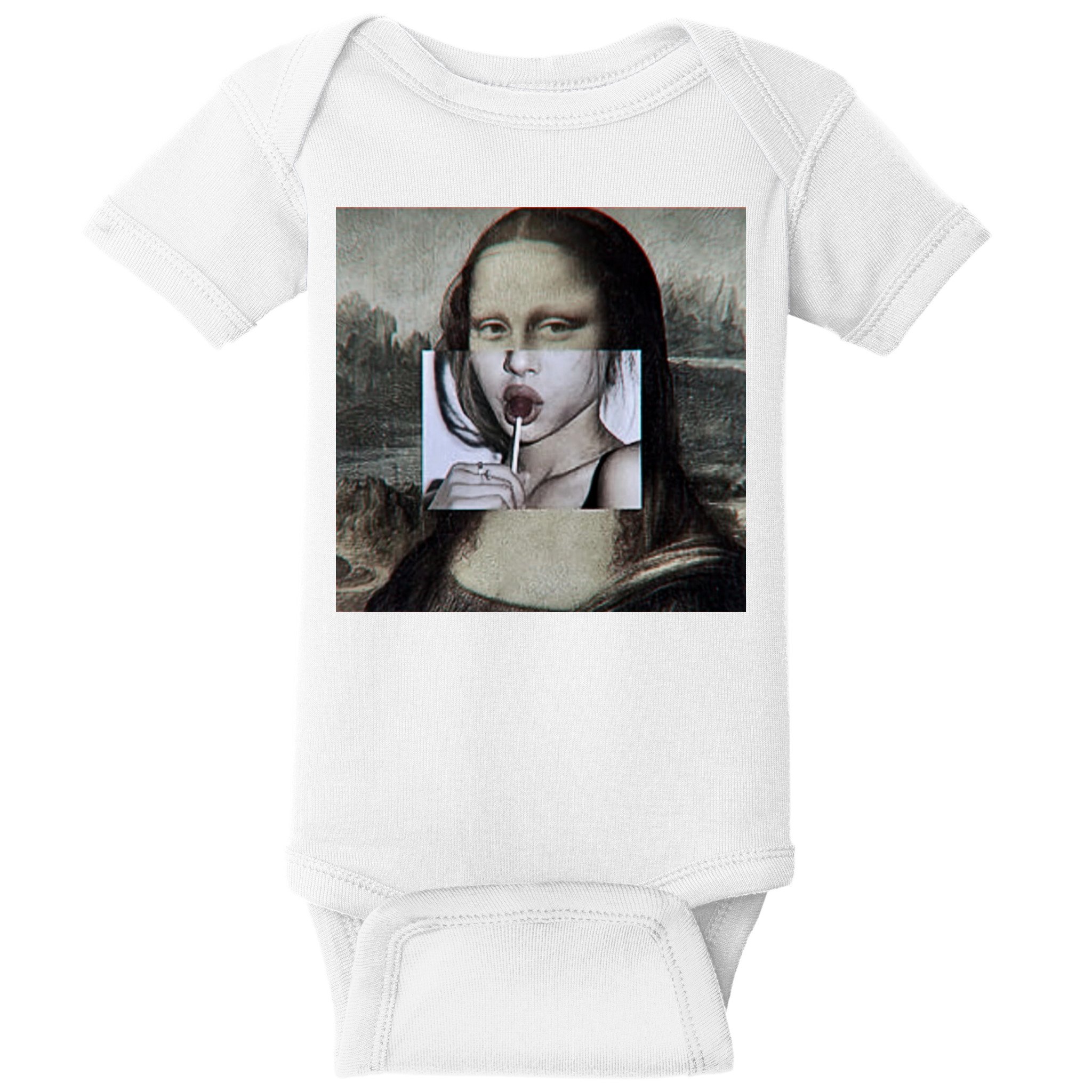 Mona Lisa Lollipop Baby Bodysuit