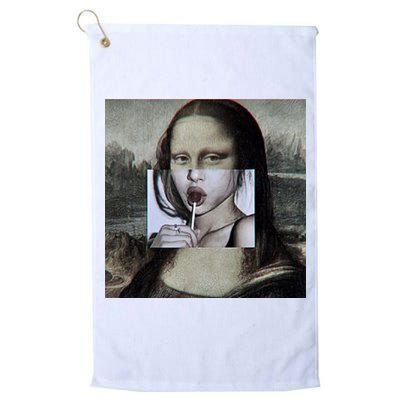 Mona Lisa Lollipop Golf Towel