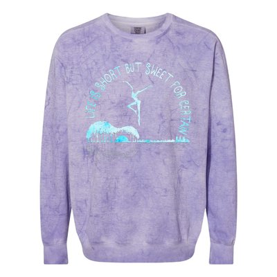 Music Lover Life Is Short But Sweet For Certain Guitar Colorblast Crewneck Sweatshirt