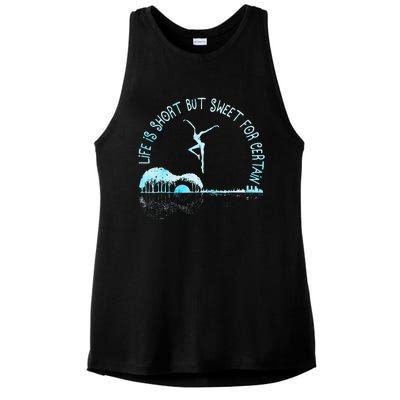 Music Lover Life Is Short But Sweet For Certain Guitar Ladies PosiCharge Tri-Blend Wicking Tank