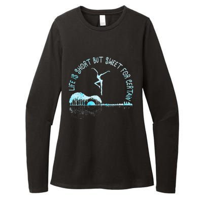 Music Lover Life Is Short But Sweet For Certain Guitar Womens CVC Long Sleeve Shirt