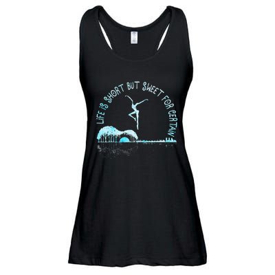 Music Lover Life Is Short But Sweet For Certain Guitar Ladies Essential Flowy Tank