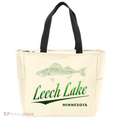 Minnesota Leech Lake With Walleye Fisherman Fishing Zip Tote Bag