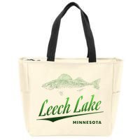 Minnesota Leech Lake With Walleye Fisherman Fishing Zip Tote Bag