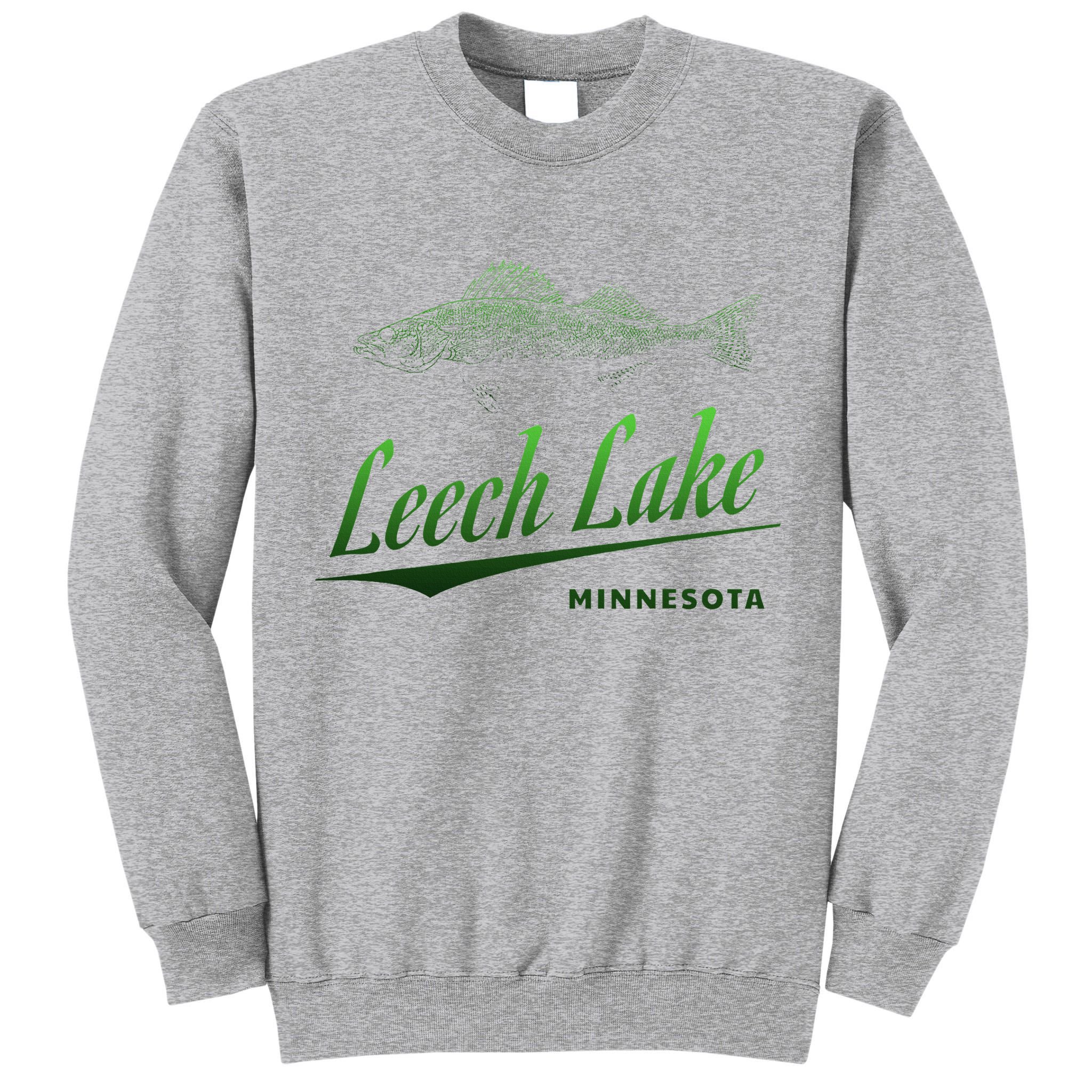 Minnesota Leech Lake With Walleye Fisherman Fishing Tall Sweatshirt