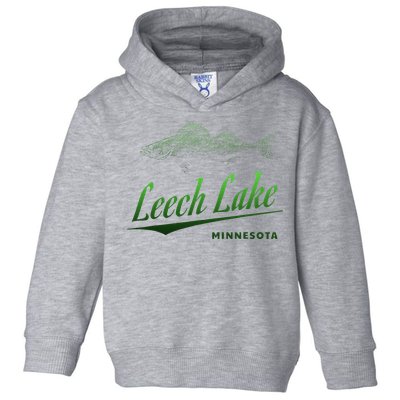 Minnesota Leech Lake With Walleye Fisherman Fishing Toddler Hoodie