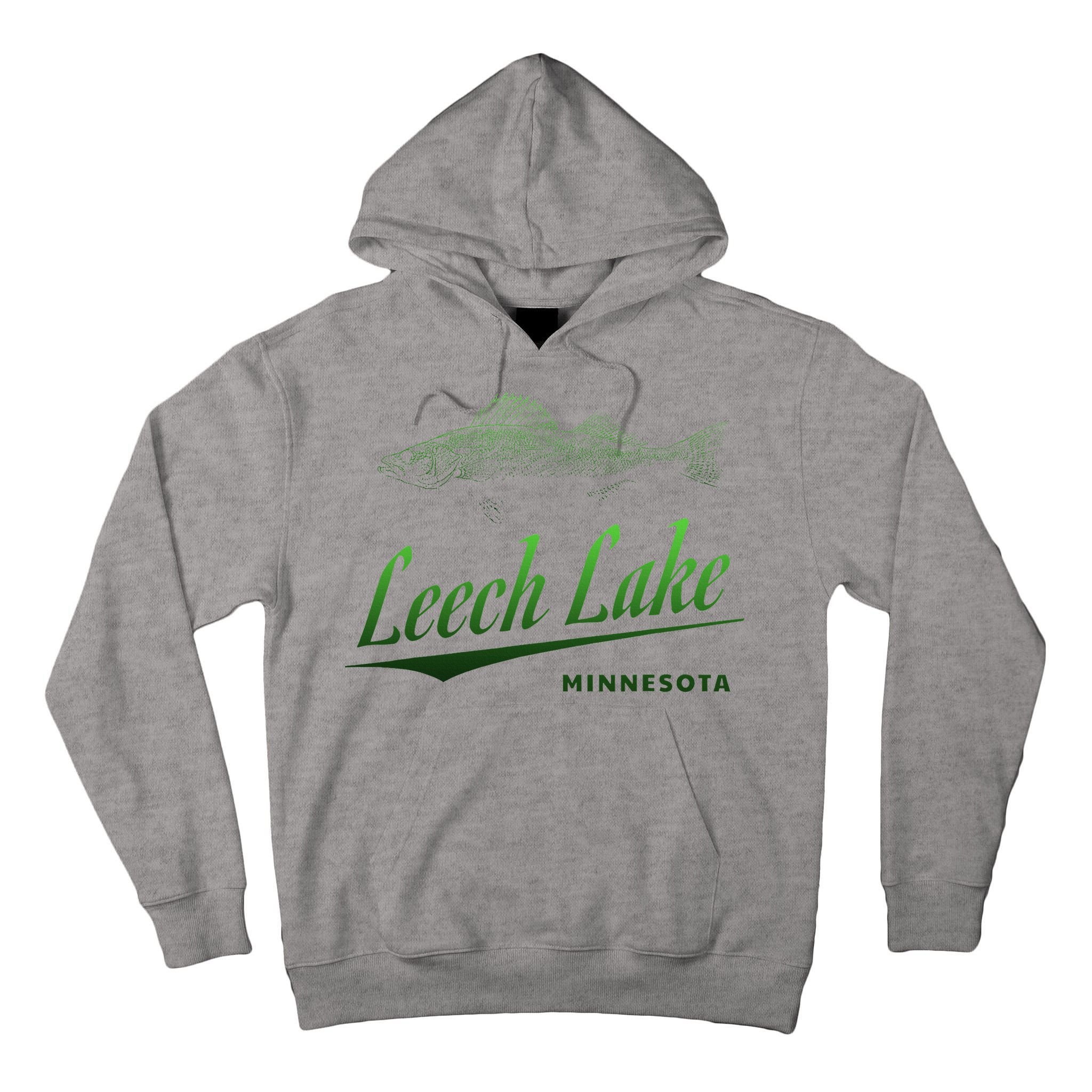 Minnesota Leech Lake With Walleye Fisherman Fishing Tall Hoodie