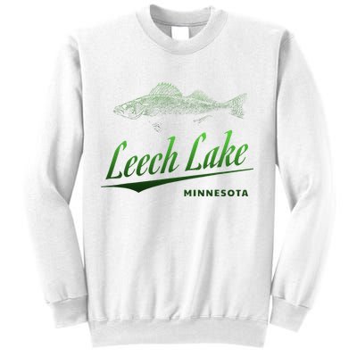 Minnesota Leech Lake With Walleye Fisherman Fishing Sweatshirt