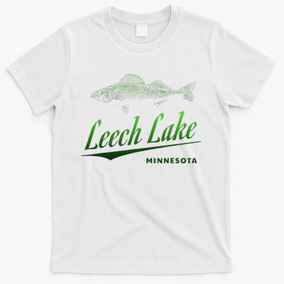 Minnesota Leech Lake With Walleye Fisherman Fishing T-Shirt