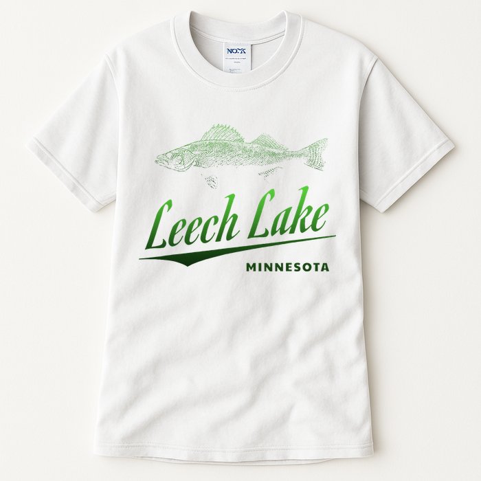 Minnesota Leech Lake With Walleye Fisherman Fishing Tall T-Shirt