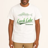 Minnesota Leech Lake With Walleye Fisherman Fishing Tall T-Shirt
