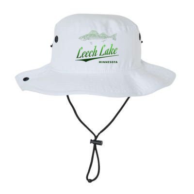 Minnesota Leech Lake With Walleye Fisherman Fishing Bucket Hat