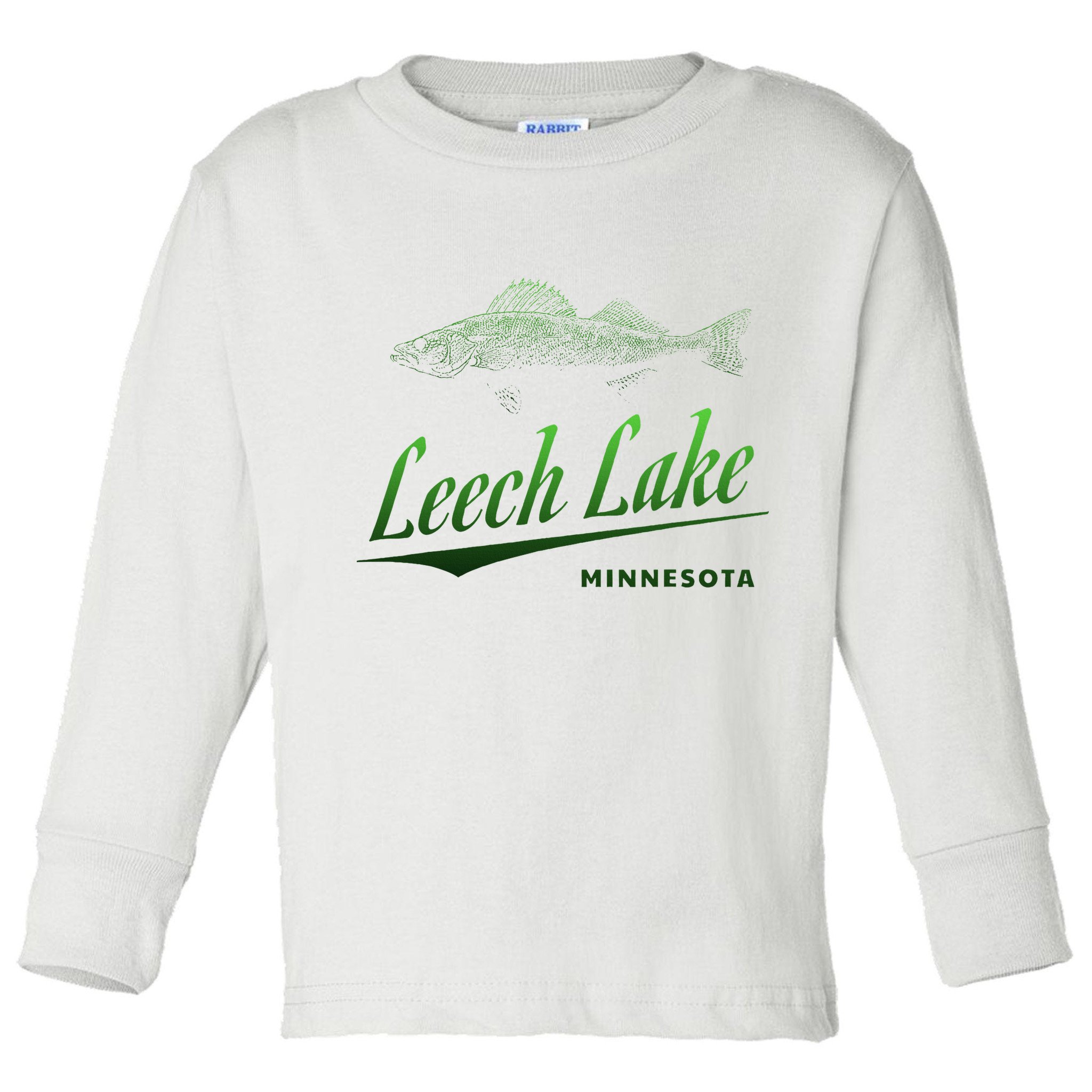 Minnesota Leech Lake With Walleye Fisherman Fishing Toddler Long Sleeve Shirt