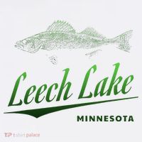Minnesota Leech Lake With Walleye Fisherman Fishing Womens T-Shirt