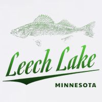 Minnesota Leech Lake With Walleye Fisherman Fishing Wool Snapback Cap