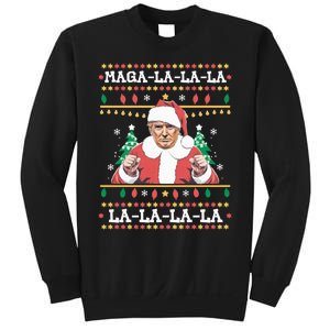 Maga La La La La La La La Funny Trump Ugly Christmas Sweatshirt