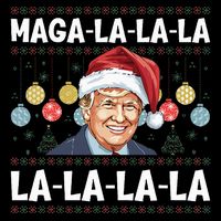 Maga La La La Donald Trump Potus 47 Ugly Christmas Tall T-Shirt