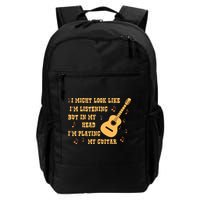 Might Look Like I'm Listening In My Head Playing Guitar Backpack