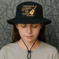 Might Look Like I'm Listening In My Head Playing Guitar Bucket Hat